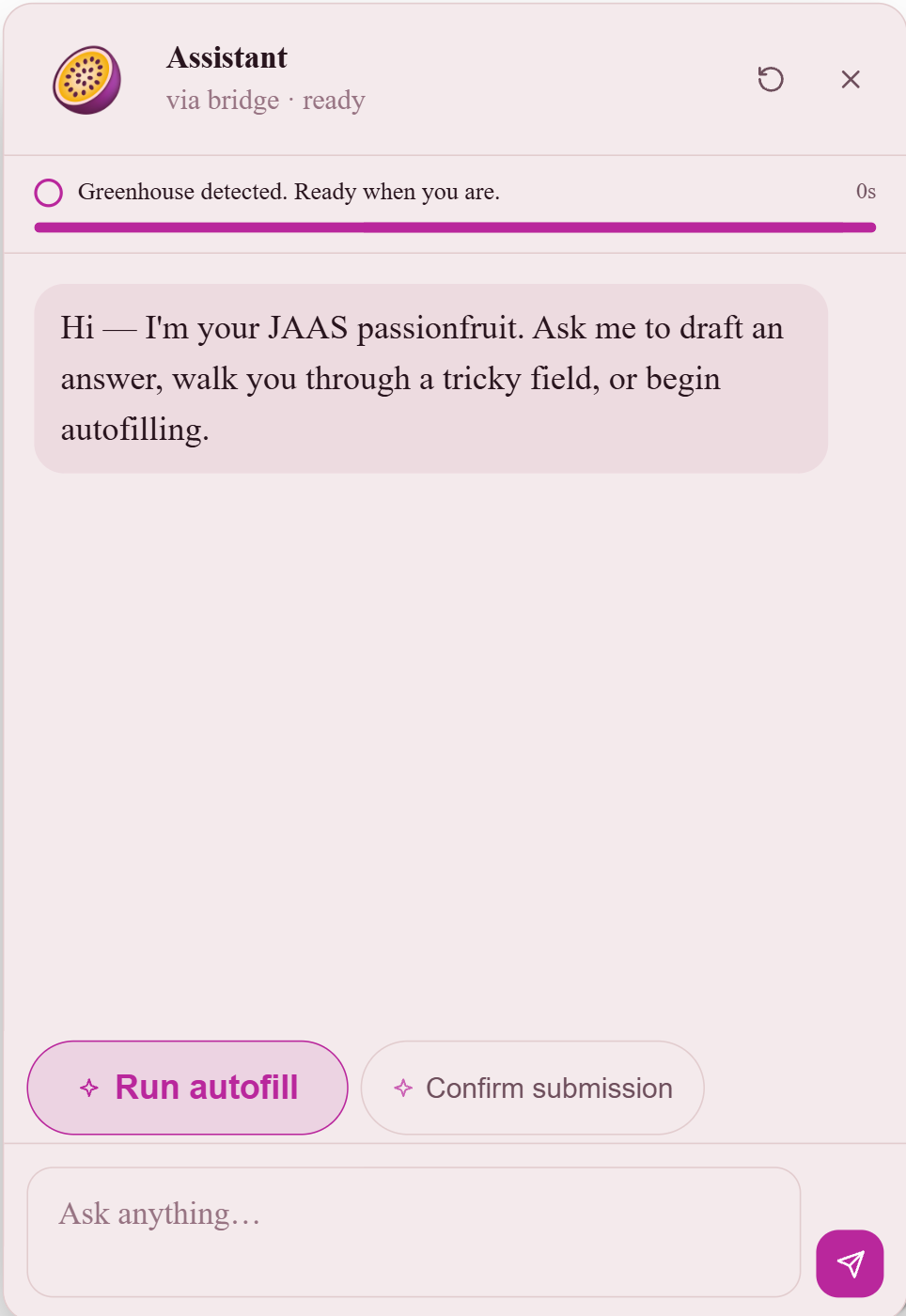 Passionfruit Chrome Extension assistant