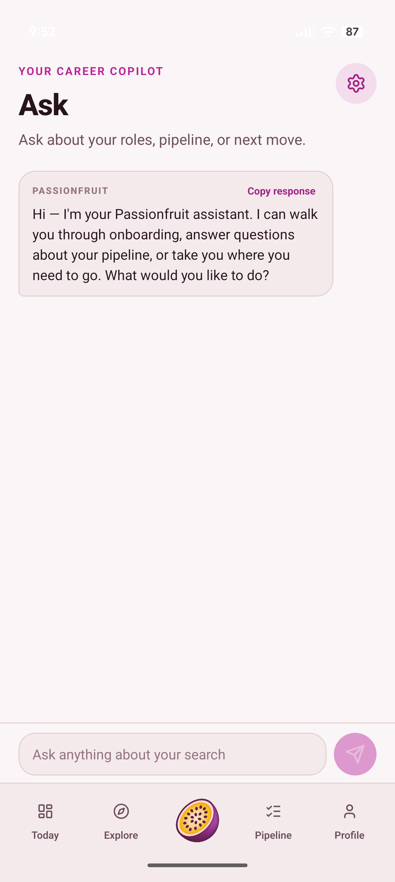 Passionfruit mobile assistant app